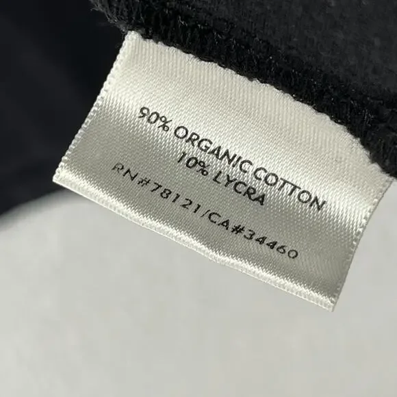 EILEEN FISHER Cardigan XL Stretch Organic Cotton Open Front Washed Black USA - Picture 13 of 16